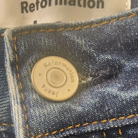 Reformation Women's Blue Denim Jeans, Size 29. - Picture 3 of 8
